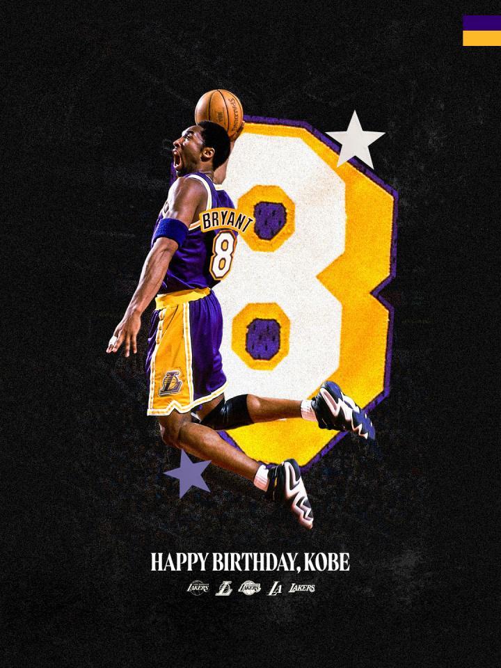 永远的紫金传奇!湖人官方连发15条推文庆祝科比生日&曼巴日!